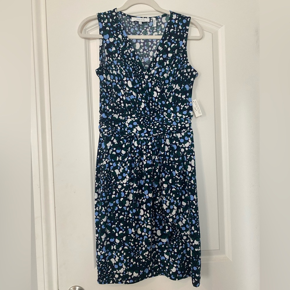 Lark & Ro flattering wrap gathered dress 8 medium NEW